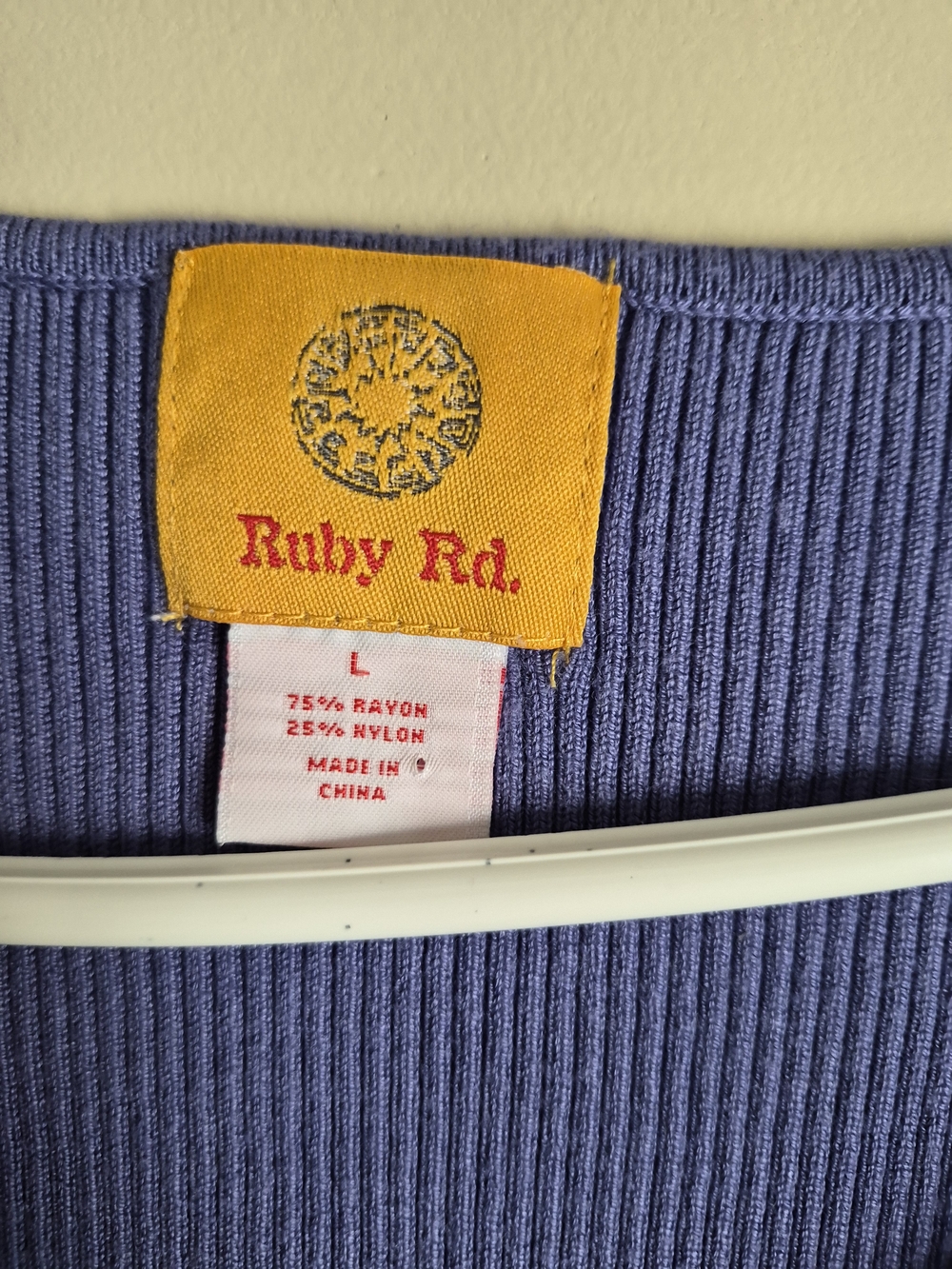 Ruby Rd. Purple Embellished Ribbed Tank Top - Picture 3 of 3